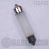 fst 24v-5w/f/xx frosted Ushio Xenoline Series miniature xenon lamp. Festoon - S8.5/5 Base. UV Protected, long lamp life, low voltage, low pressure, universal burn position. 24 volts, 5 watts, frosted glass.