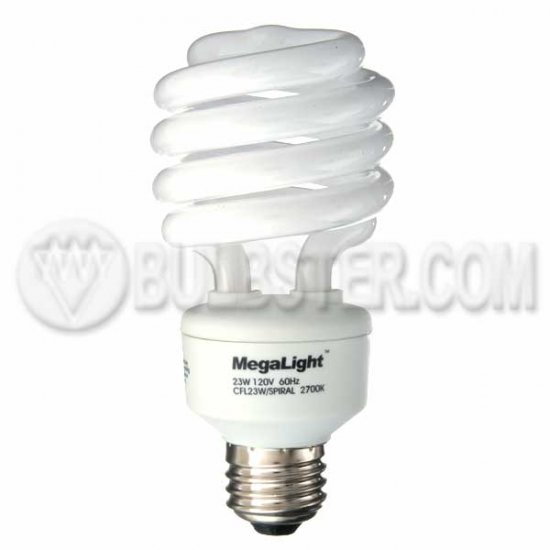 23 Watt Mini-Spiral Fluorescent 2700K - Energy Star Rated - Click Image to Close