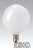 25G16.5/W-130V Decorative Incandescent; Globe; 25W 130V G16.5 White Cand. Screw Brass Base