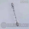 J12V-150WA/80 J SERIES Ushio Halogen Double Ended Lamp with a recessed single contact base, C-8 linear filaments, even, linear illumination and T2.5 & T4. Only for use in approved enclosed halogen fixtures.