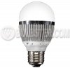 4 Watt LED Medium Screw Base Light Bulb This is one of the brightest LED light bulbs that you can find on the market today. It fits in a standard 120v E26 Medium base socket and can be used with a standard lamp in your home. This bulb only consumes 4 watts of energy and is the equivalent of about a 30 watt incandescent bulb. Our LED bulbs are a perfect alternative to high-mercury compact fluorescent bulbs and will last several times longer in operation. This bulb has a cool white color temperature of approximately 4100K, which means that it will be similar to the cool white light of a fluorescent tube. This light produced by this LED bulb is noticeably whiter than a standard incandescent bulb. If you want to dramatically reduce your carbon footprint and make your home eco-friendly, this is the bulb for you.