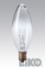 40B9.5/CL-130V Decorative Incandescent Torpedo; 40W 130V B9.5 Clear Cand. Screw Brass Base