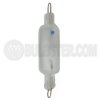 xrl 12v-10w/f/xx frosted Ushio Xenoline Series miniature xenon lamp. Rigid Loop Base. UV Protected, long lamp life, low voltage, low pressure, universal burn position. 12 volts, 10 watts, frosted glass. 20,000 hours.