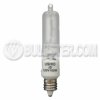 jd120v-100wf/e11, frosted Ushio JD Series Halogen Mini Candelabra E11 bulb with single ended halogen, 120V and universal burn position. For use only in approved halogen fixtures.