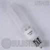 jd120v-150wf/e11, frosted Ushio JD Series Halogen Mini Candelabra E11 bulb with single ended halogen, 120V and universal burn position. For use only in approved halogen fixtures.