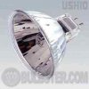 BBF/C/A/FG Ushio MR-16 Eurostar Reflekto Series Tungsten Halogen Lamp with an aluminized multimirroed reflector, low voltage, less heat to the back of the lamp, axial filament and consistent color. It also includes an integrated UV protection, precisely focused light cone, front glass, universal burn and a 24 degree narrow flood beam.