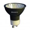 EXN/GU10/BLK 50W MR16/BLK 120V GU10 FL. Lensed. UV protection. No back spill. Aluminized coating.