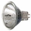 exz/c/a/fg Ushio MR-16 Eurostar Reflekto Series Tungsten Halogen Lamp with an aluminized multimirroed reflector, low voltage, less heat to the back of the lamp, axial filament and consistent color. It also includes an integrated UV protection, precisely focused light cone, front glass, universal burn and a 24 degree narrow flood beam.