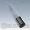 jcv130v-250wgbf/ba15d, cc-8, frosted Ushio JCV Series Tungsten Halogen Lamp with a double contact bayonet base - BA15d, universal burn position and 130 volts. For use only in approved enclosed halogen fixtures.