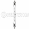 J120V-200W/119mm J SERIES Ushio Quartz Halogen Double Ended Lamp with a recessed single contact R7s-12, C-8 linear filaments and even, linear illumination with T2.5. Only for use in approved enclosed halogen fixtures.