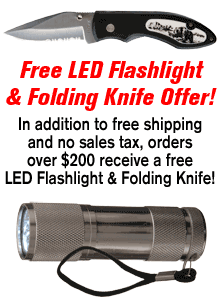 Free Flashlight & Folding Knife Offer